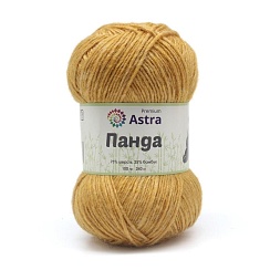 Пряжа "Панда" (Panda) - 75% шерсть, 25% бамбук - 100гр. / 240м охра Астра Премиум