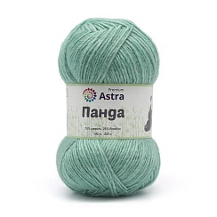 Пряжа "Панда" (Panda) - 75% шерсть, 25% бамбук - 100гр. / 240м мятный Астра Премиум