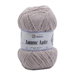 Пряжа Astra Premium 'Джинс Лайт' (Jeans Light) 100гр. 545м (60% хлопок, 40% акрил)  10 серый Астра Премиум