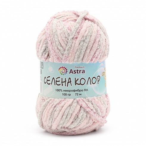 Пряжа Astra Premium 'Селена Колор' 100гр 72м (100% микрофибра) 06 розовый Астра Премиум