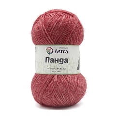 Пряжа "Панда" (Panda) - 75% шерсть, 25% бамбук - 100гр. / 240м красный Астра Премиум